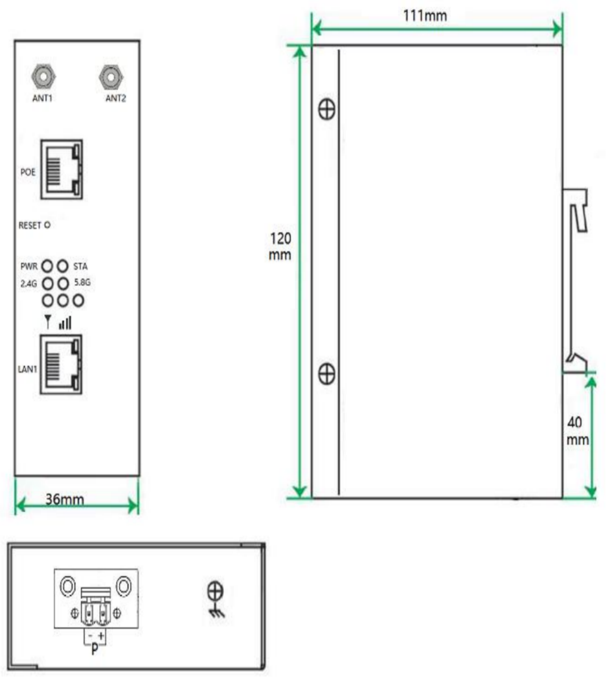 MD5012A ME5 Dimensions