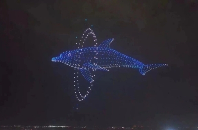 Large-Scale Communication Support for Drone Formation Performances